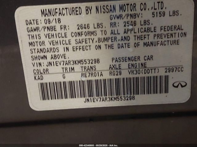 2019 INFINITI Q50 JN1EV7AR3KM553298 Photo 8