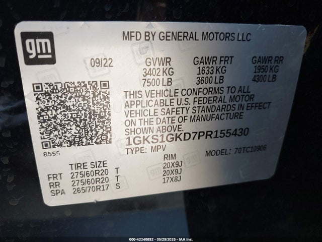 1GKS1GKD7PR155430 GMC l84
