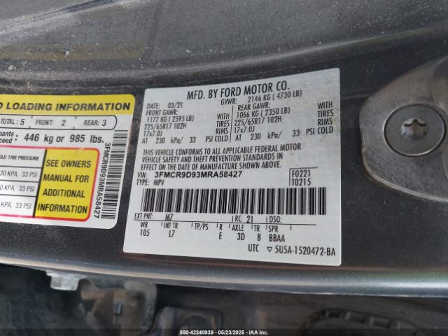 3FMCR9D93MRA58427 Ford gtdi