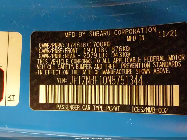 2022 TOYOTA GR86 JF1ZNBF10N8751344 Photo 8