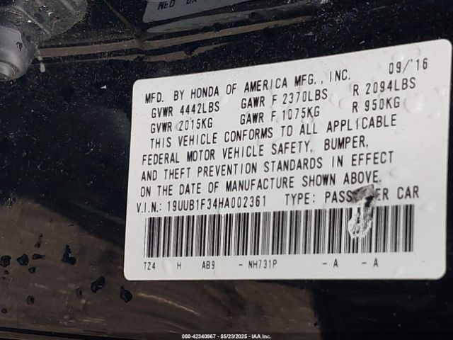 2017 ACURA TLX 19UUB1F34HA002361 Photo 8