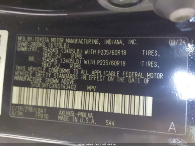 2024 TOYOTA SIENNA 5TDESKFCXRS143402 Photo 8