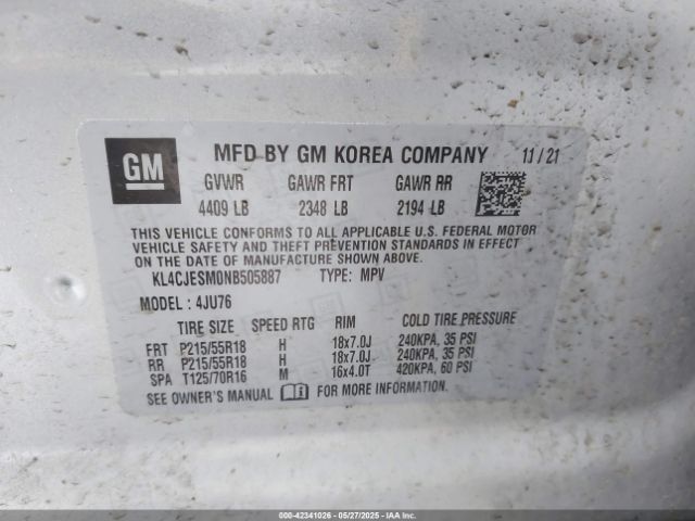 2022 BUICK ENCORE KL4CJESM0NB505887 Photo 8