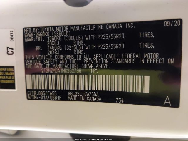 2021 LEXUS RX 350 2T2HZMDA1MC262796 Photo 8
