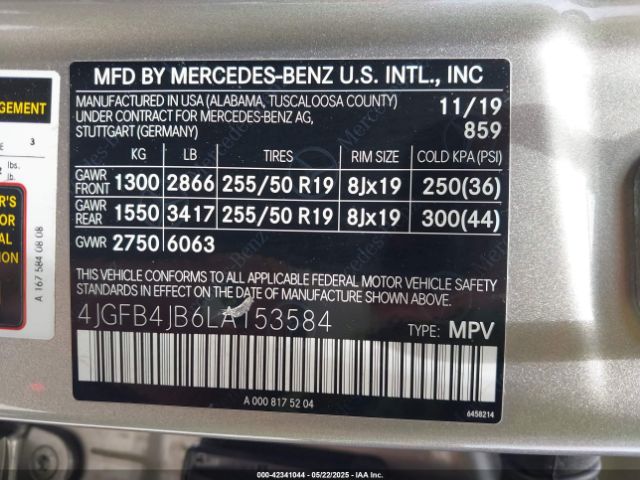2020 MERCEDES-BENZ GLE 350 4JGFB4JB6LA153584 Photo 8