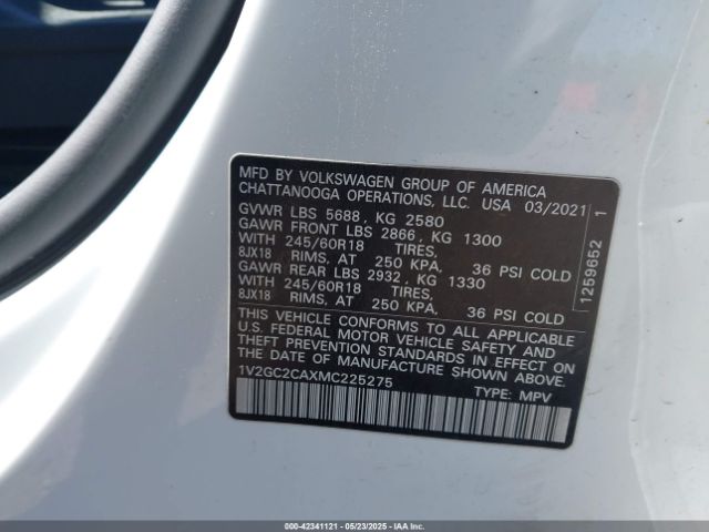 2021 VOLKSWAGEN ATLAS CROSS SPORT 1V2GC2CAXMC225275 Photo 8