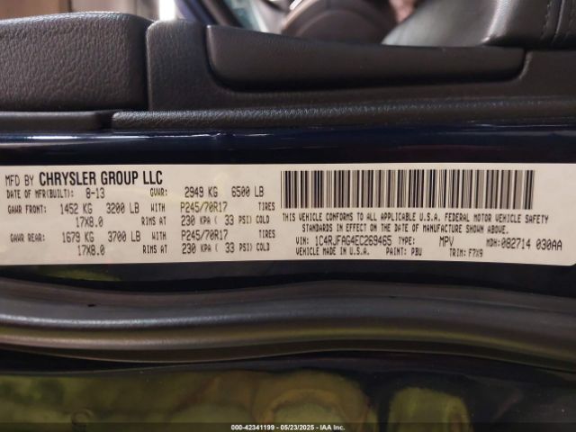 1C4RJFAG4EC269465 Jeep Grand Cherokee Laredo