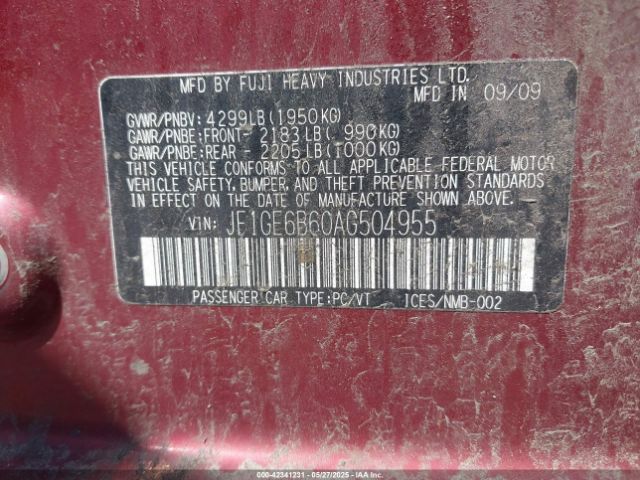 2010 SUBARU IMPREZA JF1GE6B60AG504955 Photo 8