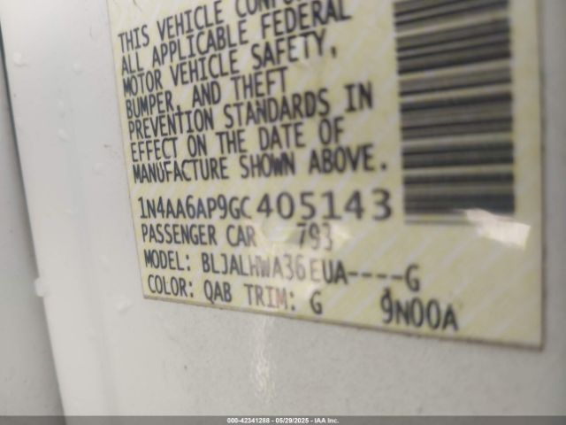1N4AA6AP9GC405143 Nissan Maxima 3.5 Platinum