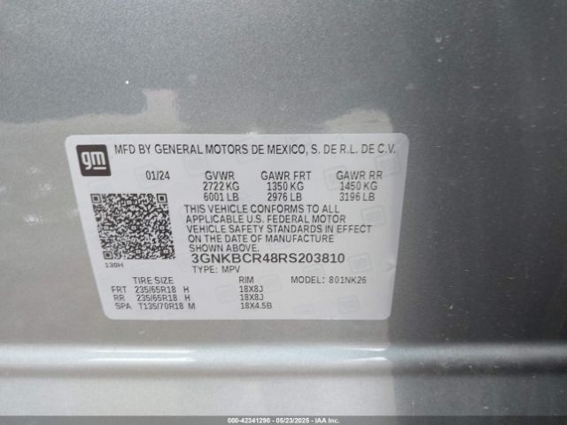 2024 CHEVROLET BLAZER 3GNKBCR48RS203810 Photo 8