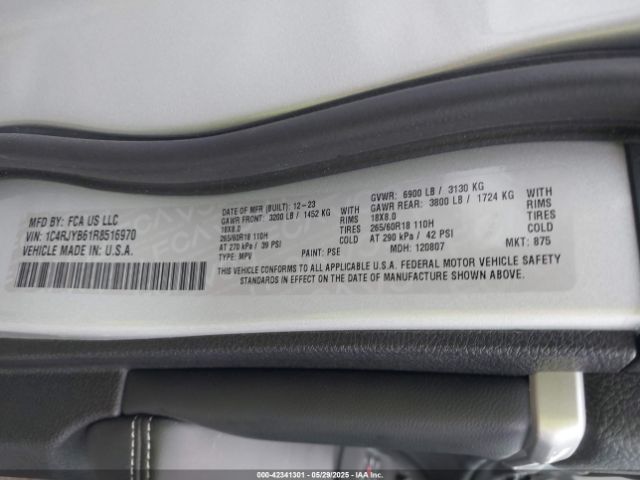 1C4RJYB61R8516970 Jeep Grand Cherokee 4xe