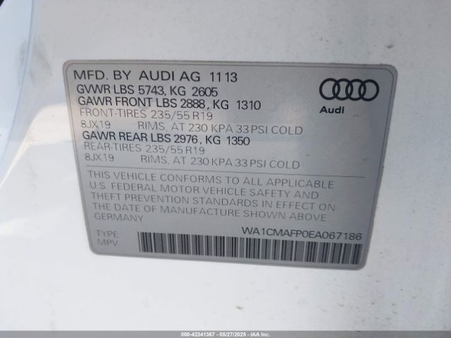 2014 AUDI Q5 WA1CMAFP0EA067186 Photo 8