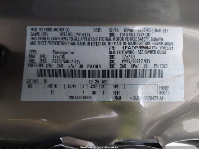 Ford C-max Hybrid Sel 2016 1FADP5BUXGL106531 Image 9