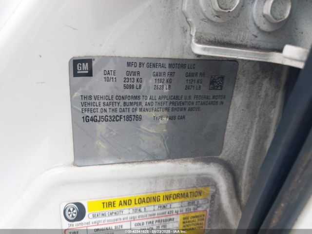 2012 BUICK LACROSSE 1G4GJ5G32CF185769 Photo 8