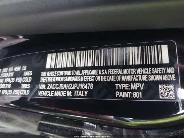 ZACCJBAH2JPJ16478 Jeep Renegade Sport 4x4