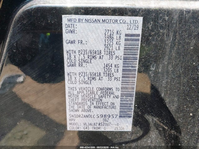 5N1DR2AN0LC598957 Nissan 2020