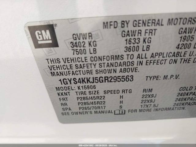 2016 CADILLAC ESCALADE ESV 1GYS4KKJ5GR295563 Photo 8