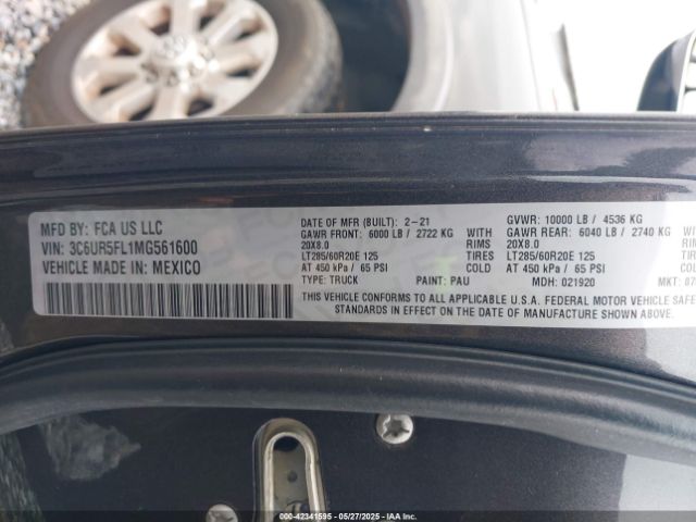 3C6UR5FL1MG561600 RAM 2021