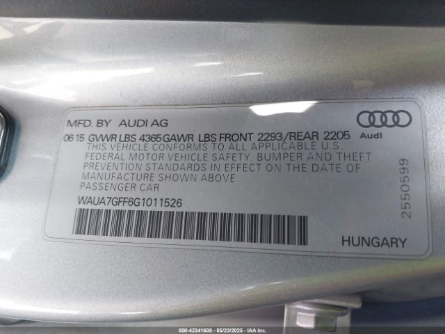 2016 AUDI A3 WAUA7GFF6G1011526 Photo 8