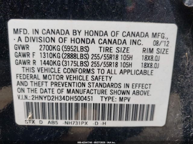 2013 ACURA MDX 2HNYD2H34DH500451 Photo 8