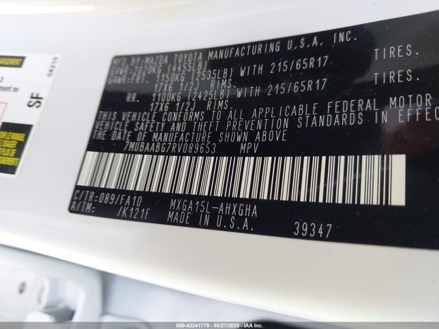 7MUBAABG7RV089653 Toyota m20a-fks