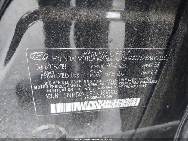 Hyundai ELANTRA SE 2018 5NPD74LF3JH310183 Image 9