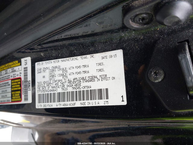5TFSX5ENXGX040643 Toyota Tacoma Sr/sr5