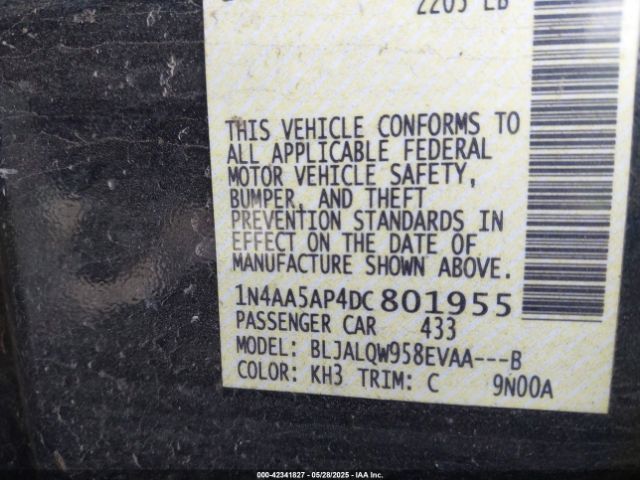 2013 NISSAN MAXIMA 1N4AA5AP4DC801955 Photo 8
