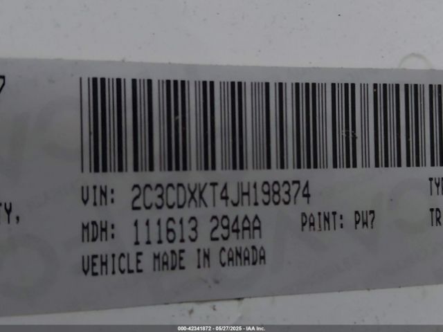 2C3CDXKT4JH198374 Dodge Charger Police Awd