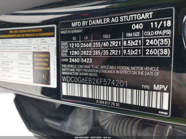 2019 MERCEDES-BENZ AMG GLC 43 WDC0G6EB2KF574201 Photo 8