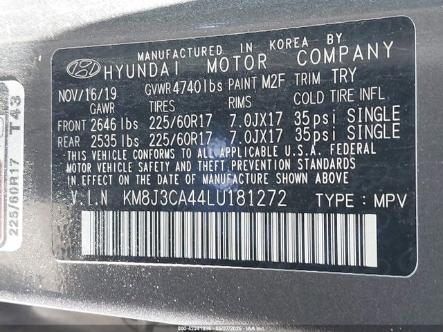 Hyundai gdi nu 2020 KM8J3CA44LU181272 Image 9
