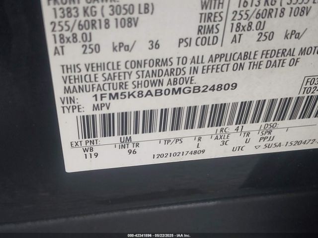 2021 FORD POLICE INTERCEPTOR UTILITY 1FM5K8AB0MGB24809 Photo 8