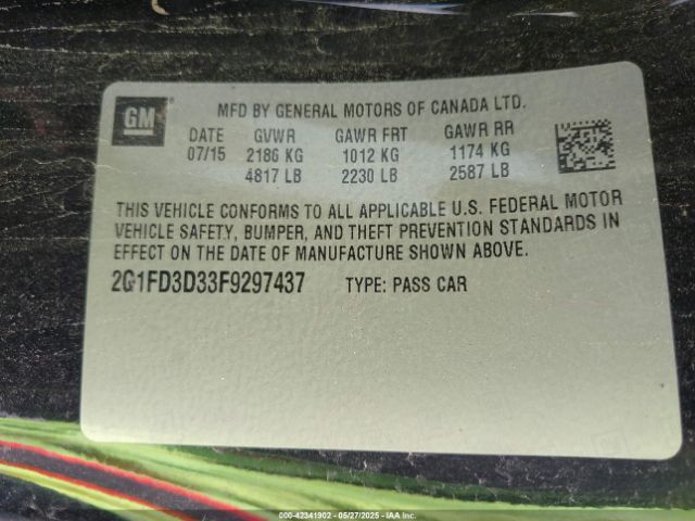 2015 CHEVROLET CAMARO 2G1FD3D33F9297437 Photo 8