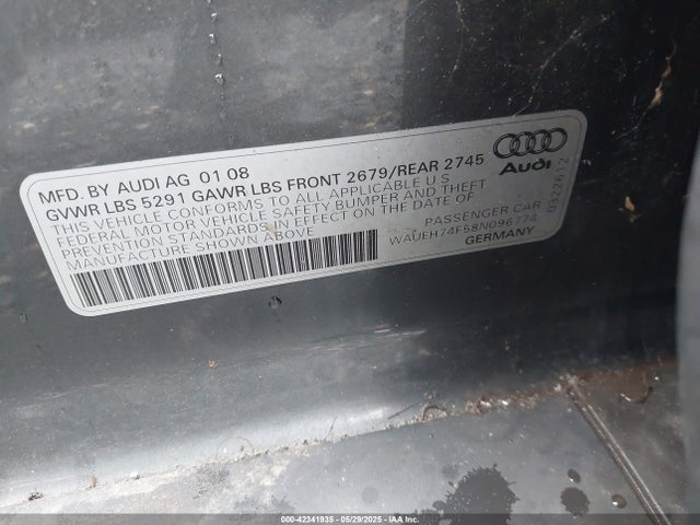 2008 AUDI A6 WAUEH74F58N096774 Photo 8