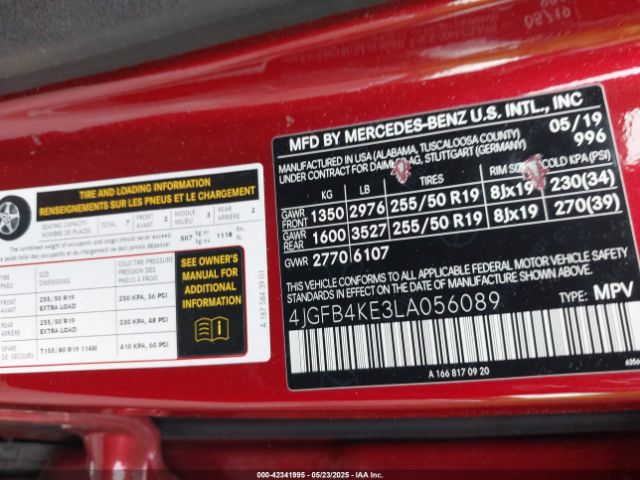 2020 MERCEDES-BENZ GLE 350 4JGFB4KE3LA056089 Photo 8