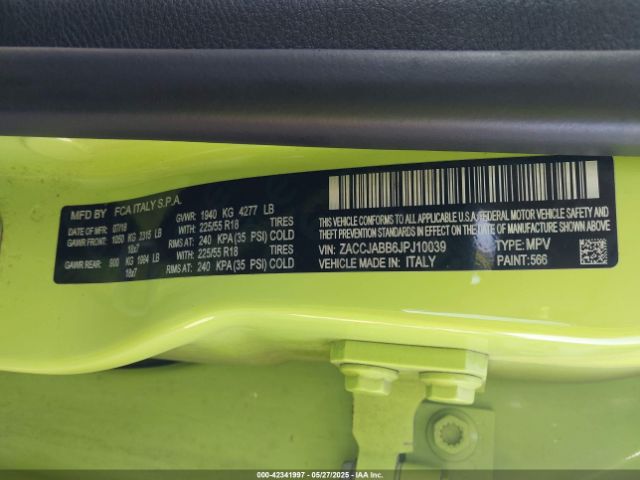 2018 JEEP RENEGADE ZACCJABB6JPJ10039 Photo 8