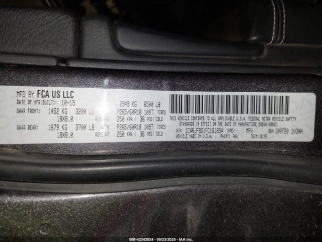 1C4RJFBG1FC161854 Jeep Grand Cherokee