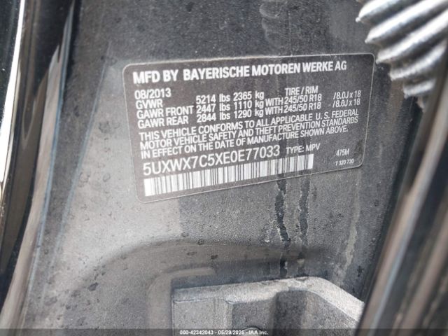 5UXWX7C5XE0E77033 BMW X3 Xdrive35i