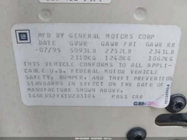 1996 CADILLAC DEVILLE 1G6KD52YXTU203104 Photo 8