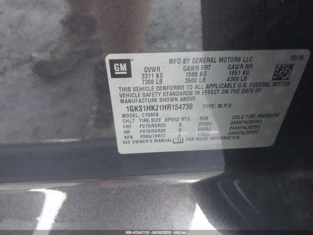 2017 GMC YUKON XL 1GKS1HKJ1HR154738 Photo 8
