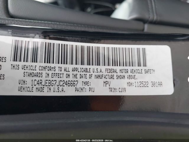 1C4RJEBG7JC246667 Jeep Grand Cherokee Limited 4x2