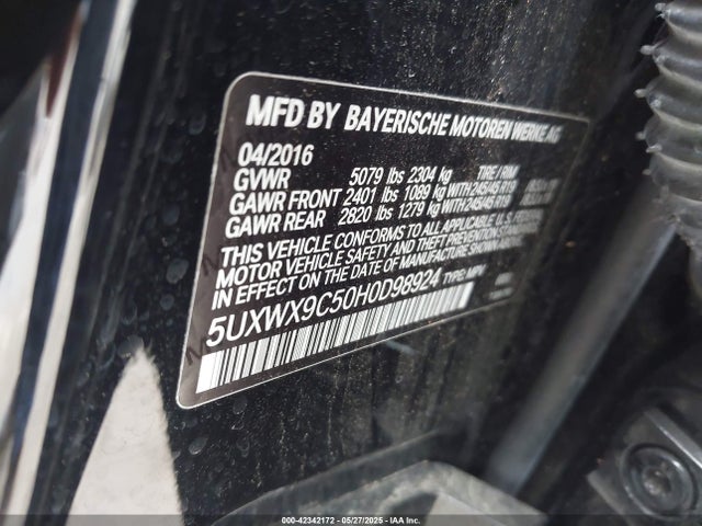 5UXWX9C50H0D98924 BMW 2017