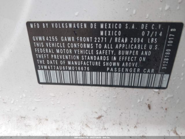 2015 VOLKSWAGEN GOLF GTI 3VW4T7AU6FM016676 Photo 8