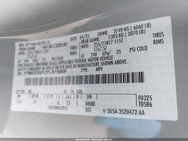 2023 FORD BRONCO 1FMEE5BP2PLB15668 Photo 8