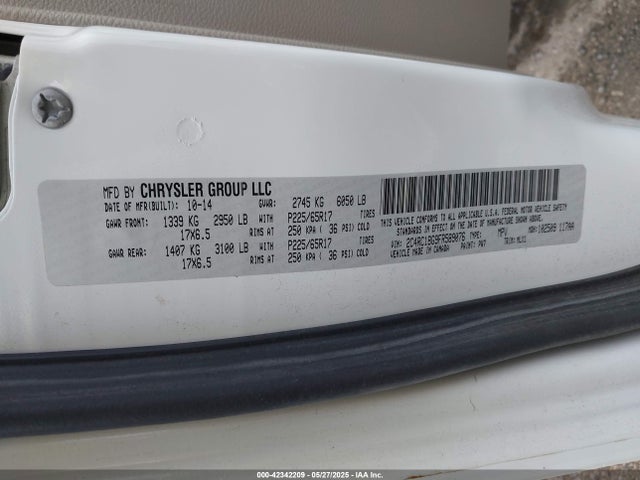 Chrysler 2015 2015 2C4RC1BG9FR589076 Image 9