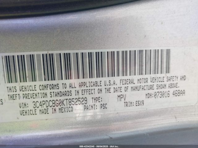 2019 DODGE JOURNEY 3C4PDCBG0KT852529 Photo 8