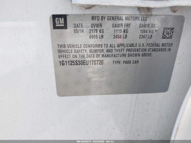 1G1125S30EU170726 Chevrolet lfx