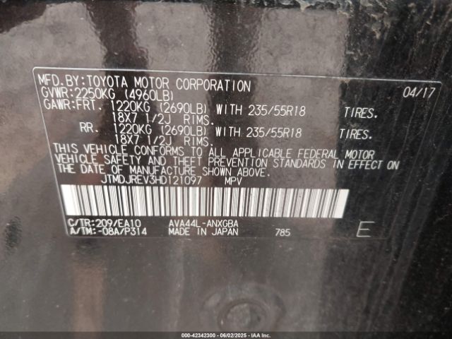 2017 TOYOTA RAV4 HYBRID JTMDJREV3HD121097 Photo 8