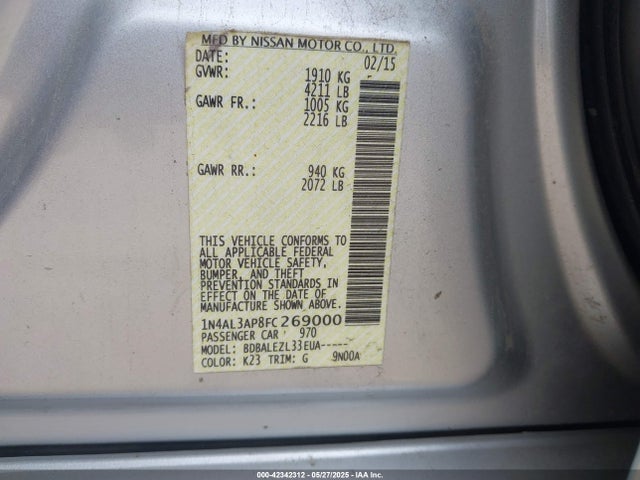 1N4AL3AP8FC269000 Nissan 2015