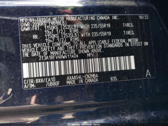 2T3A1RFV4RW411404 Toyota Rav4 Xle Premium
